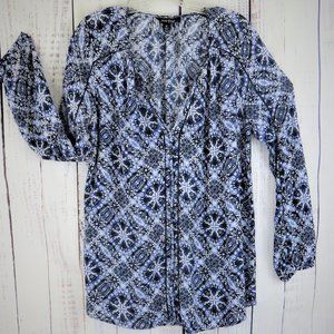 Lucky Brand Blue Blouse Top Tunic..............126
